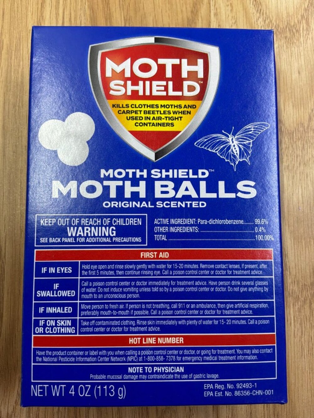 Moth Shield Moth Balls Original Scent 4 oz, (Pack of 3)